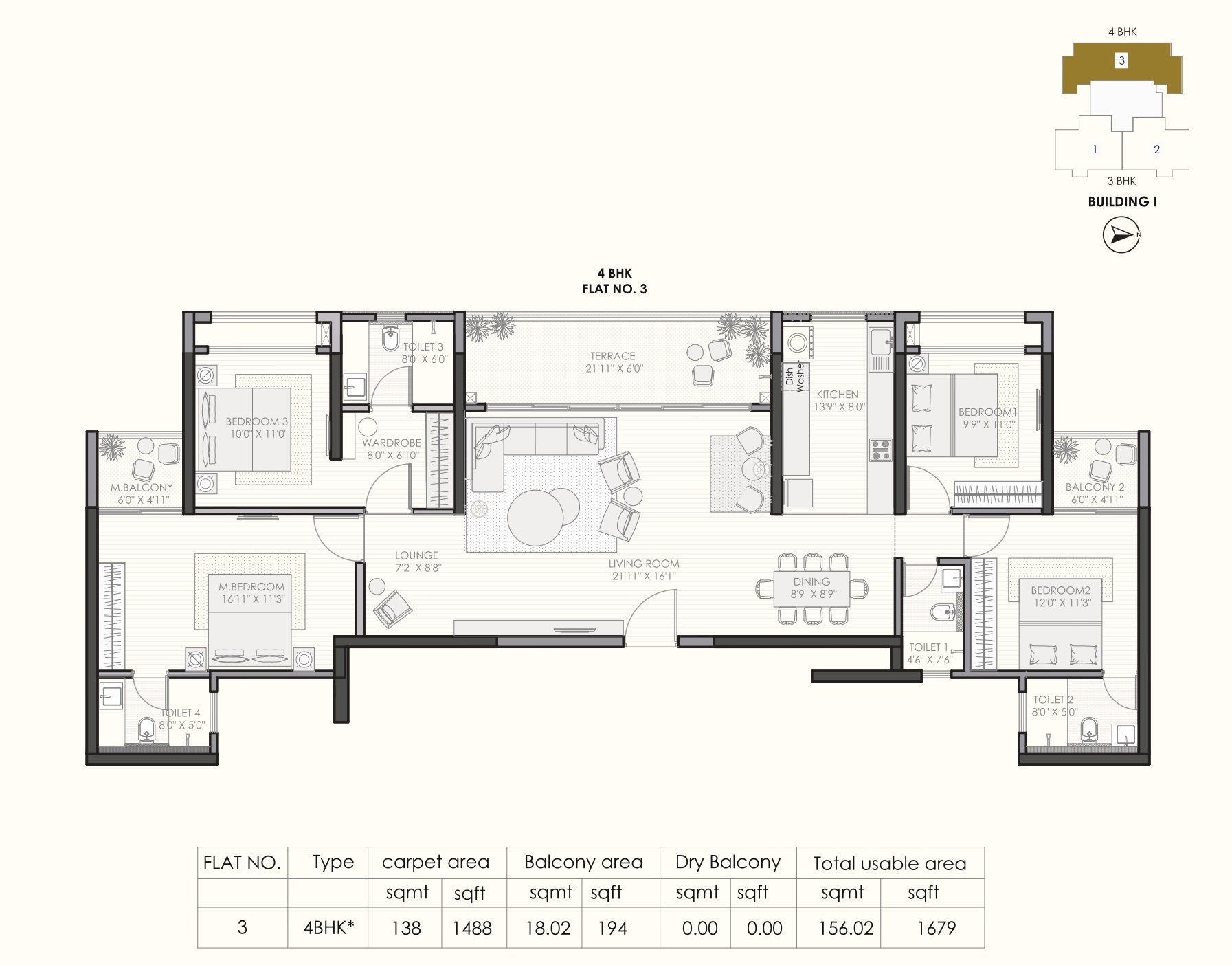 3 BHK Plan